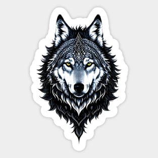 Mystical Wolf . The Spirit of the Wild. Ai generated. Sticker